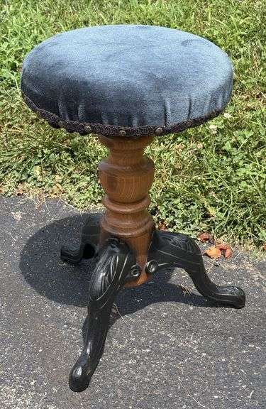 Early Stool with Cast Iron Legs