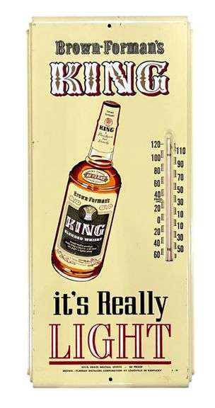 Brown-Forman's King Blended Whisky Metal Thermometer image