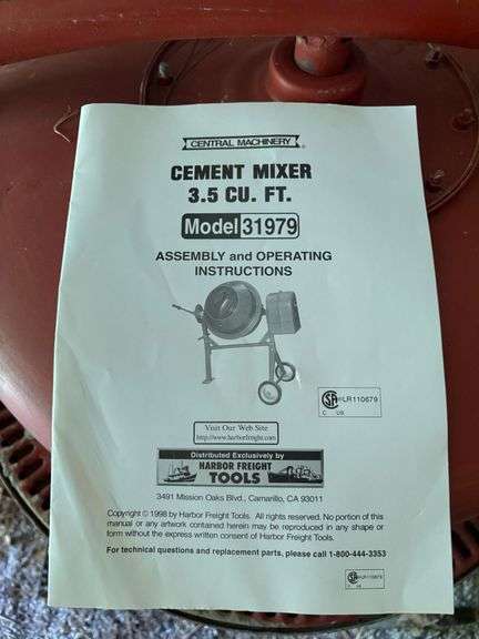 CM 3.5 Cu Ft Cement Mixer