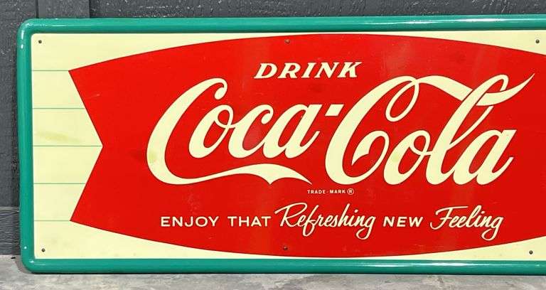 1962 Coca-Cola "Enjoy That Refreshing New Feeling" Metal Sign