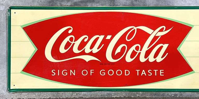 Coca-Cola "Sign of Good Taste" Metal Sign