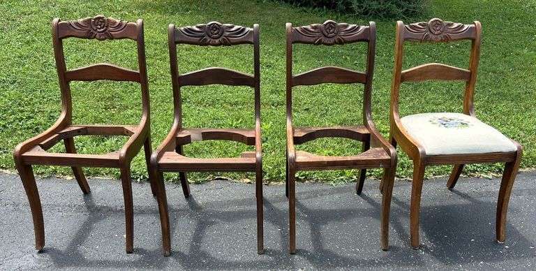 Matching Hand Carved Dining Chairs
