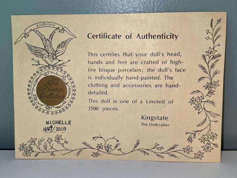 Kingstate Prestige Collection "Michelle" Doll