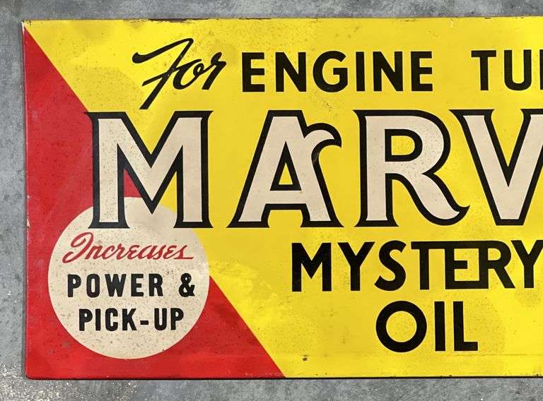 Marvel Mystery Oil Engine Tune Up Metal Sign