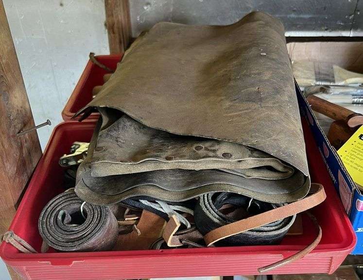 Leather Work Apron, Abrasives & Shop Items