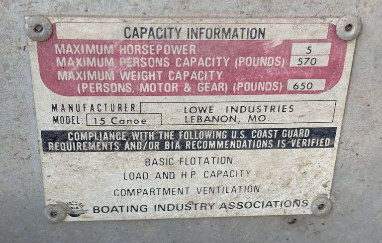 Lowe Line Aluminum Canoe