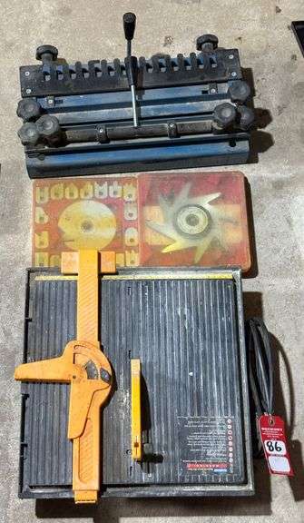 Woodworking Equipment, Saw Blades and Tile Saw