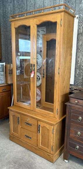 Solid Oak Gun Cabinet