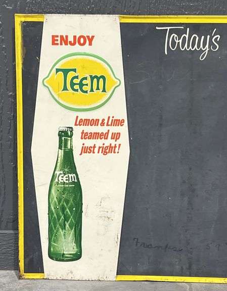 Teem Lemon & Lime Metal Menu Board