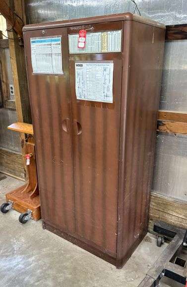 Brown Metal Shop Cabinet