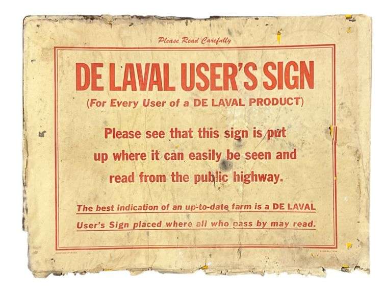 DeLaval Milkers Metal Sign