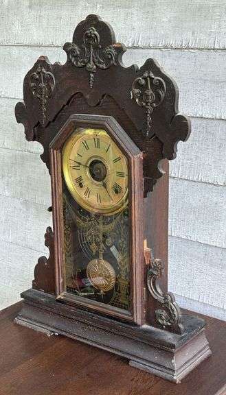 Early Seth Thomas Oak Kitchen Clock