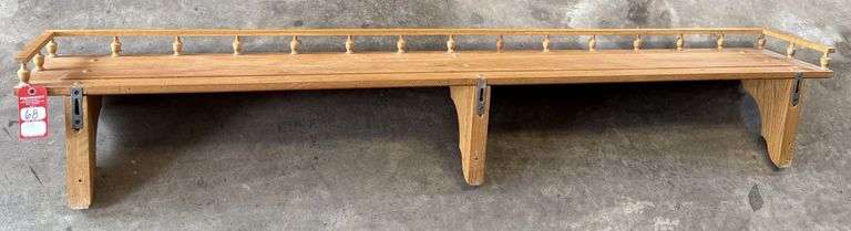 Oak Wall Mounted Display Shelf