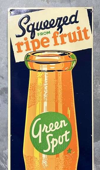 Green Spot Orangeade 5 Cent Metal Sign