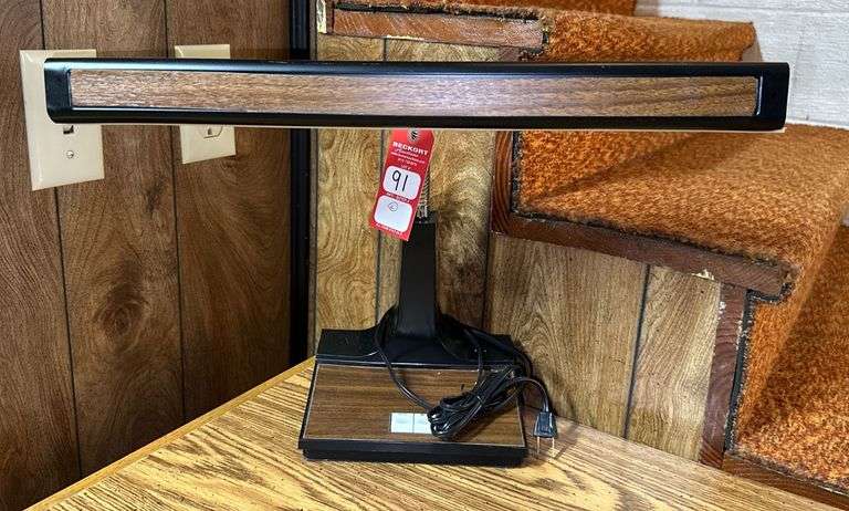 Oak Desk with Lamp