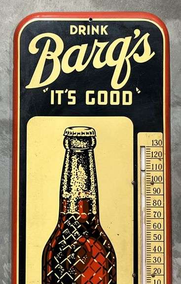 Barq's Root Beer Metal Thermometer