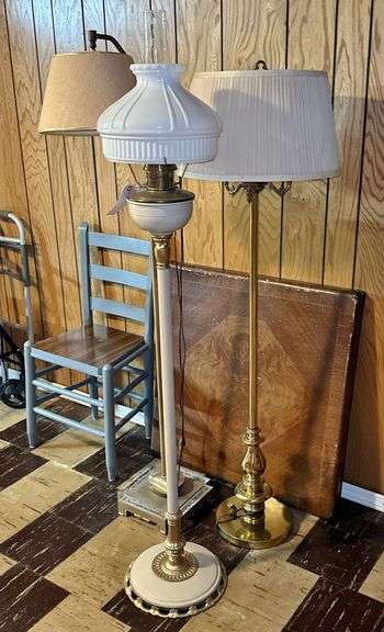 Vintage Floor Lamps & Household Items