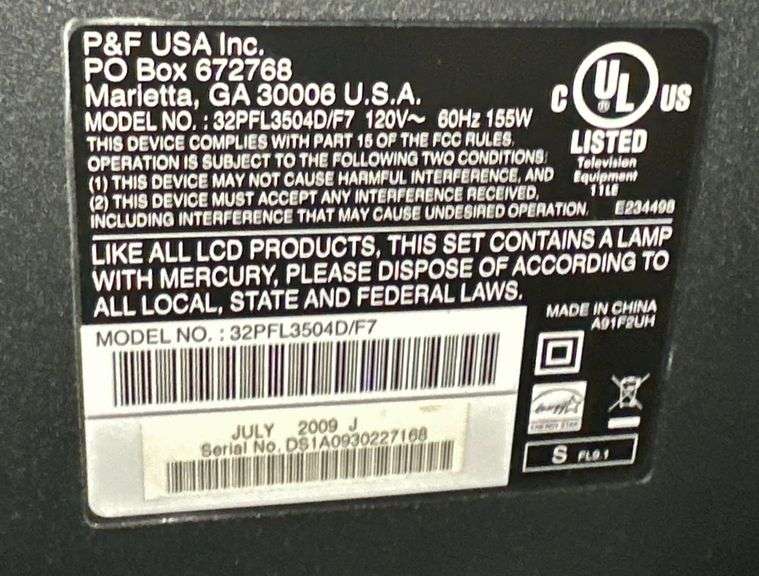 Philips 31" Flatscreen TV
