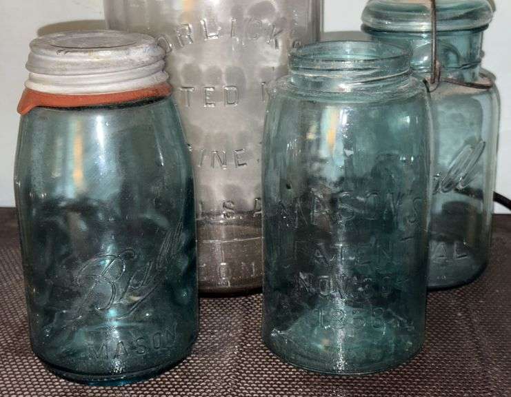 Horlick's Malted Milk Jar & Blue Canners