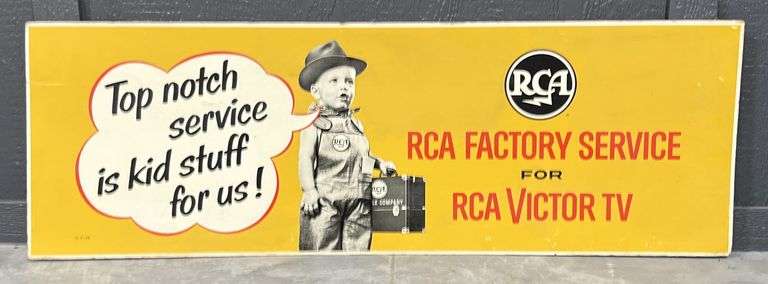 RCA Victor TV Carboard Service Sign image