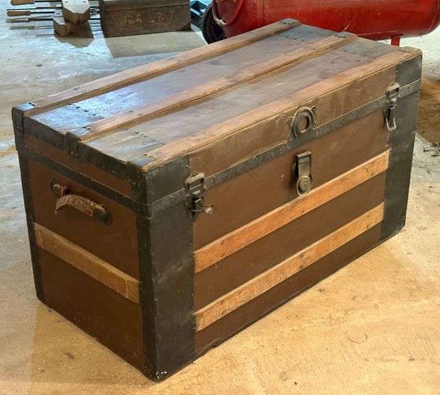 Vintage Chairs & Steamer Trunk