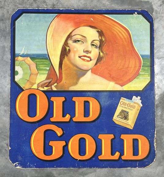 Old Gold Cigarettes Masonite Store Sign image