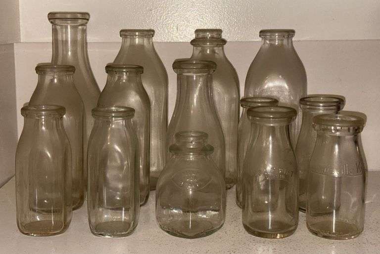 Early Glass Milk Bottles
