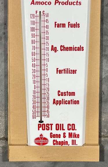 Standard Amoco Products Agricultural Related Metal Thermometer