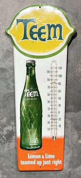 Teem Lemon & Lime Soda Metal Thermometer image