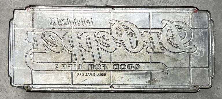 Dr. Pepper Aluminum Badge Sign