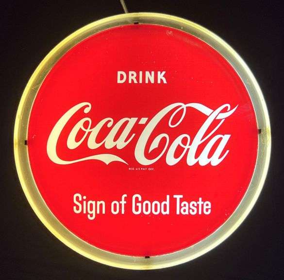 Coca-Cola "Sign of Good Taste" Lighted Halo Display image