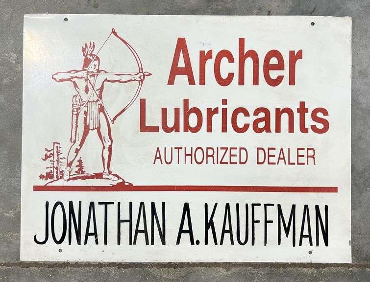 Archer Lubricants Metal Dealer Sign image