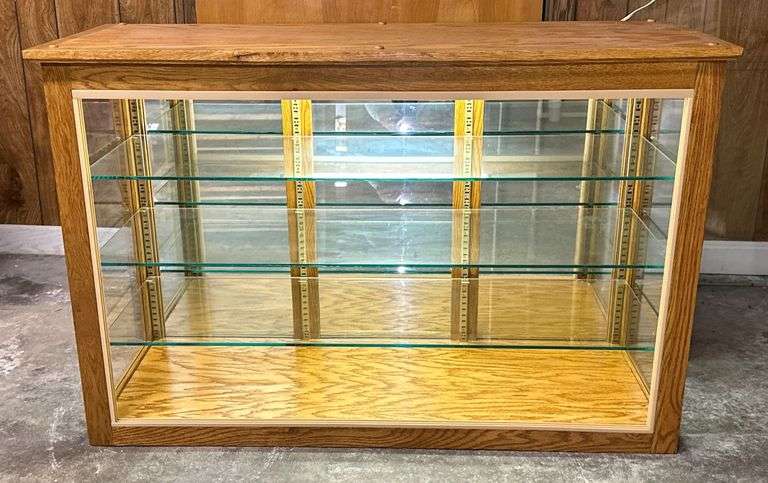 Handmade Oak Display Cabinet with Glass Fronts