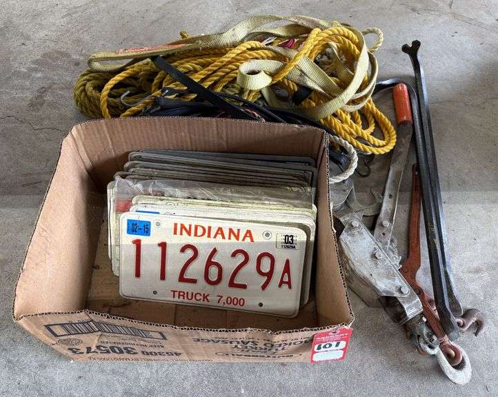 License Plates, Rope & Pry Bars image