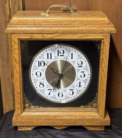 Solid Oak Cased Clock
