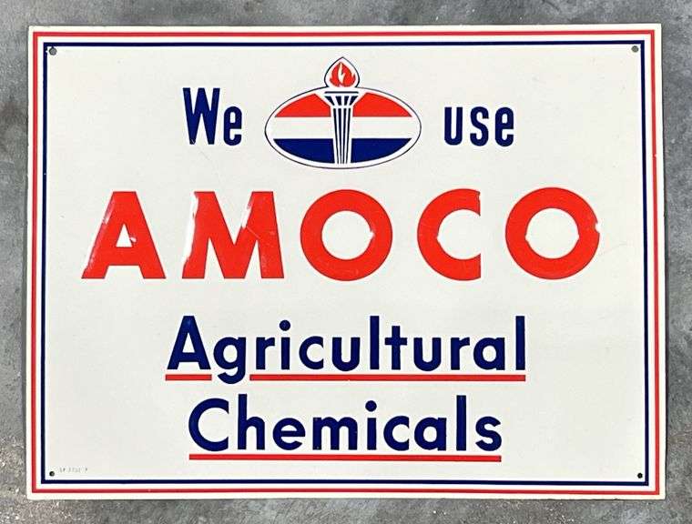Amoco Agricultural Chemicals Metal Sign image
