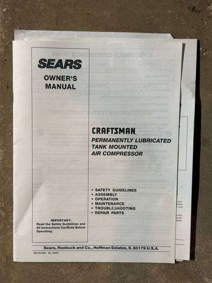 Craftsman 5.5HP 30 Gal Air Compressor