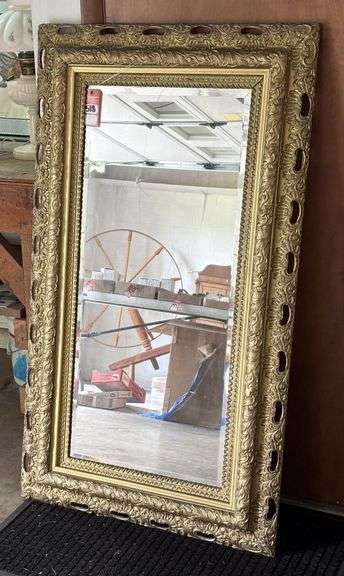 Massive Guiled Beveled Mirror
