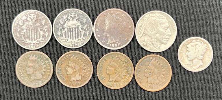 Early Dimes, Nickels & Pennies