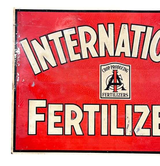 1943 International Fertilizers Metal Sign