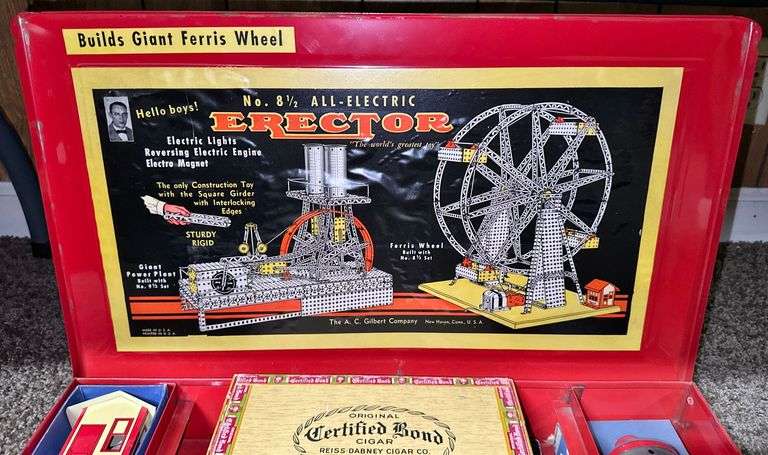 Vintage A.C. Gilbert Co. No. 8 1/2 All-Electric Erector Set