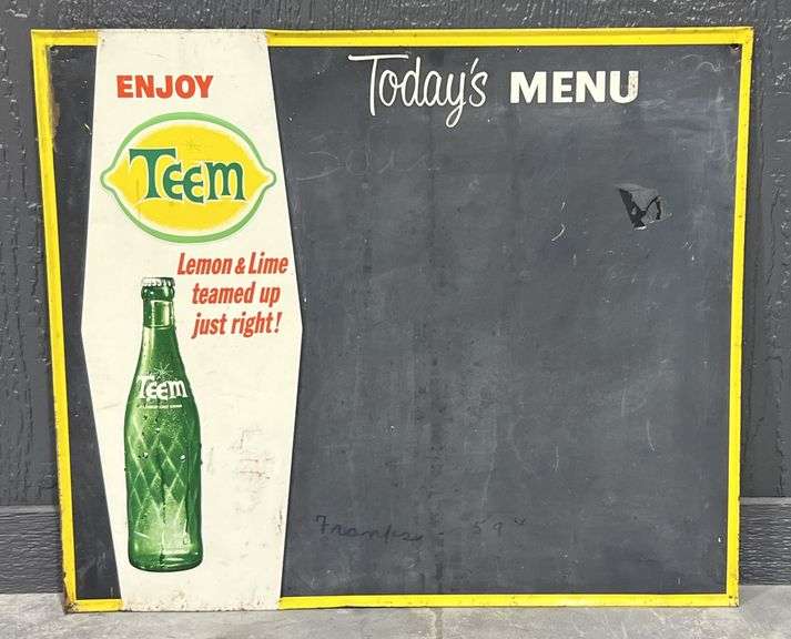 Teem Lemon & Lime Metal Menu Board image