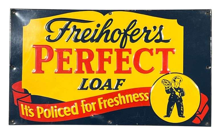 Freihofer's Perfect Loaf Metal Bread Sign image