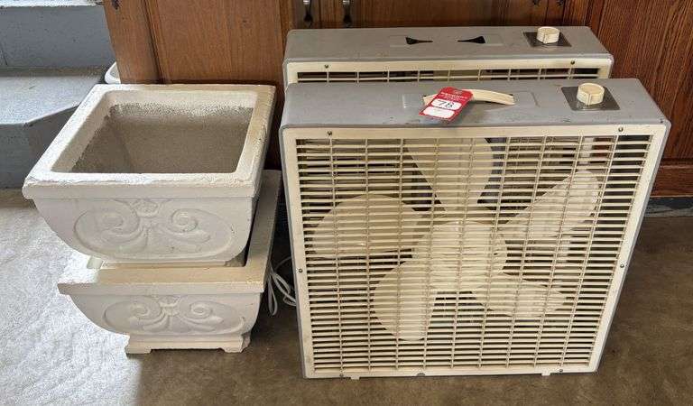 Concrete Planters & Box Fans