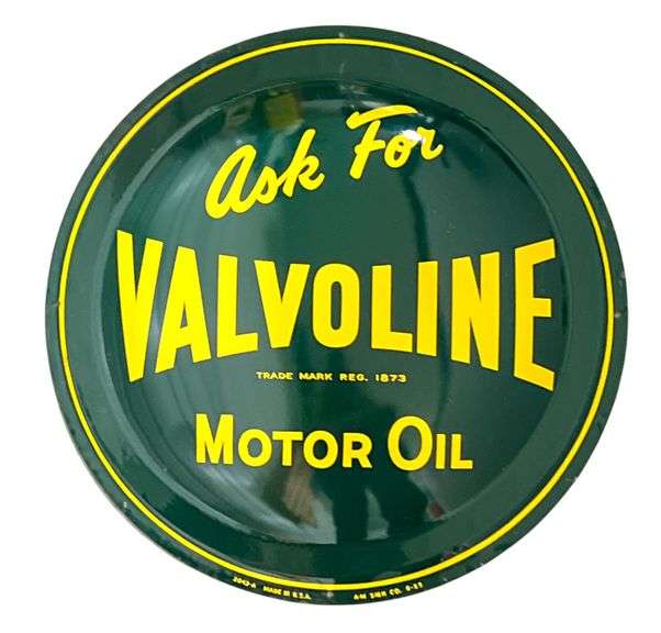 Ask For Valvoline Motor Oil Metal Button Sign image