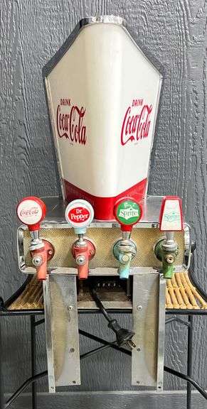 1950s  Vendo "Galaxie" Island Drink Coca-Cola Back Bar Light Up Dispenser