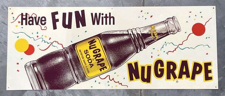NuGrape Soda Metal Sign image