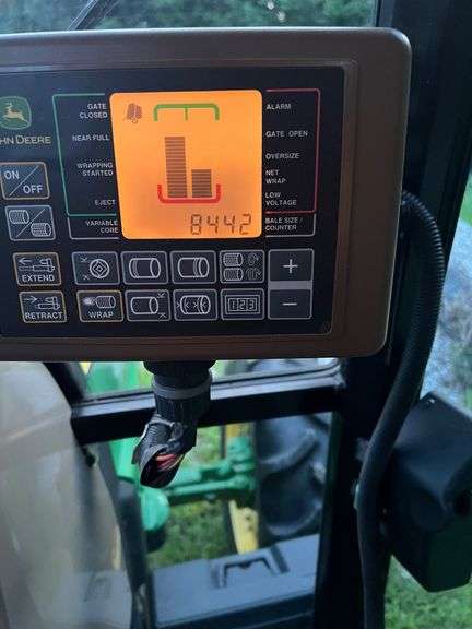 2008 John Deere 458 Round Hay Baler with Tandem Wheel Attachment