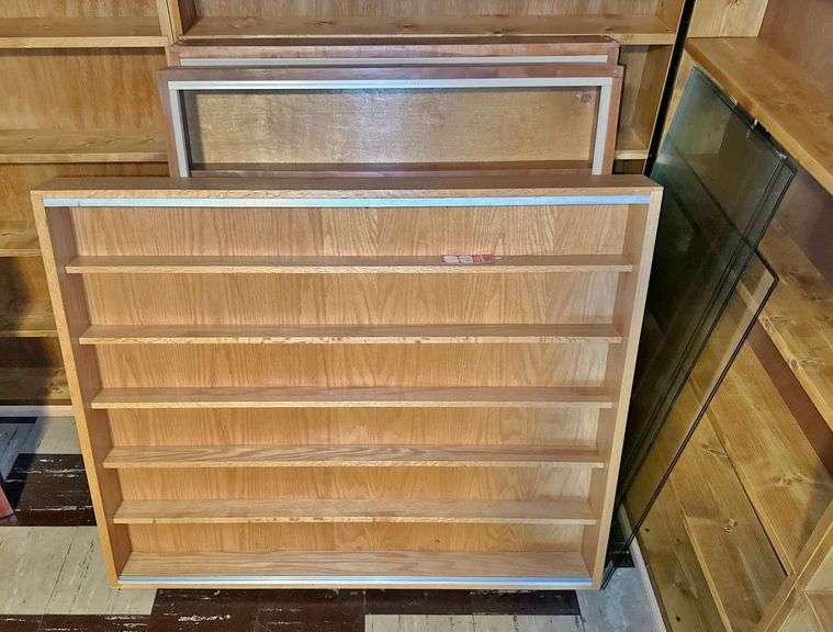 Handmade Wall Mounted Display Shelves with Glass Fronts