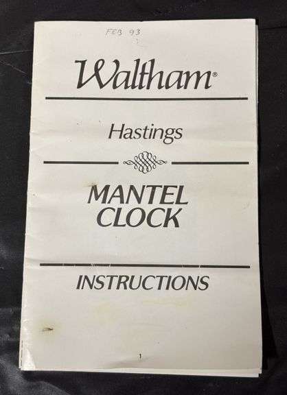 Waltham Cased Mantel Clock